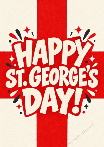 Comic Book Style St. George's Day Card