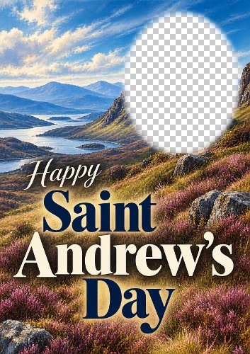 St Andrew's Day Scottish Landscape Aperture Card