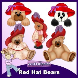 Red Hat Bears Clip Art