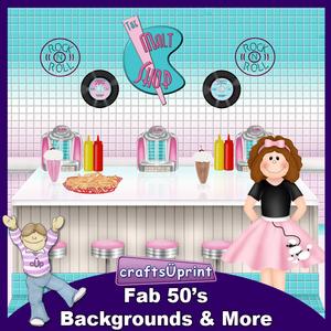 Fab 50's Backgrounds & More Clip Art