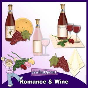 Romance & Wine Clip Art