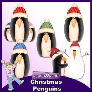 Christmas Penguins Clip Art