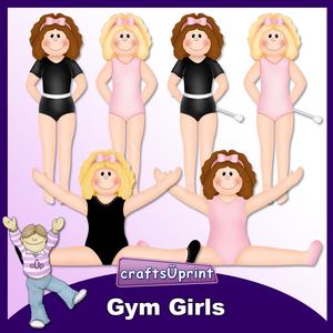 Gym Girls Clip Art