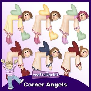 Corner Angels Clip Art