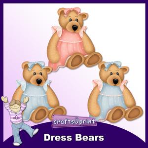 Dress Bears Clip Art