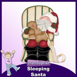 Sleeping Santa Clip Art