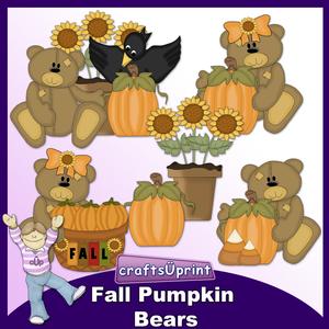 Fall Pumpkin Bears