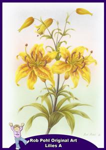 Rob Pohl Original Art Lilies A