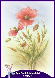 Rob Pohl Original Art Poppy A