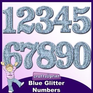 Crafty Bob's Blue Glitter Numbers