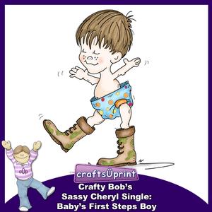 Crafty Bob's Sassy Cheryl Single: Baby's First Steps Boy