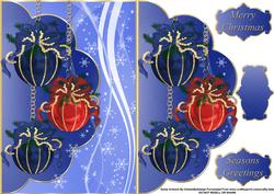 Christmas Baubles Envelope Card