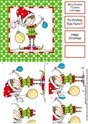 Christmas Elf Pyramid Card