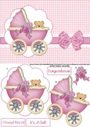 New Baby Girl Step by Step Card