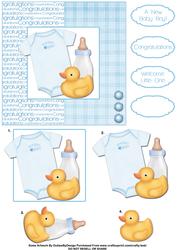 Sweet Baby Boy Step by Step Card