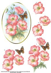 Pretty Poppies Female Birthday Step by Step Topper