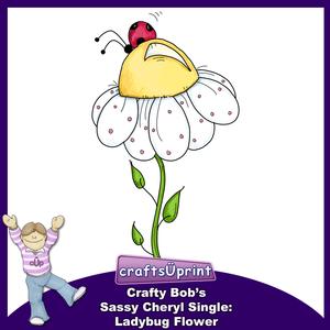 Crafty Bob's Sassy Cheryl Single: Ladybug Flower