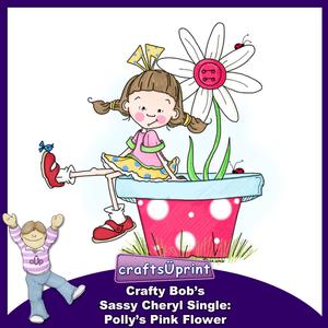 Crafty Bob's Sassy Cheryl Single: Pollys Pink Flower
