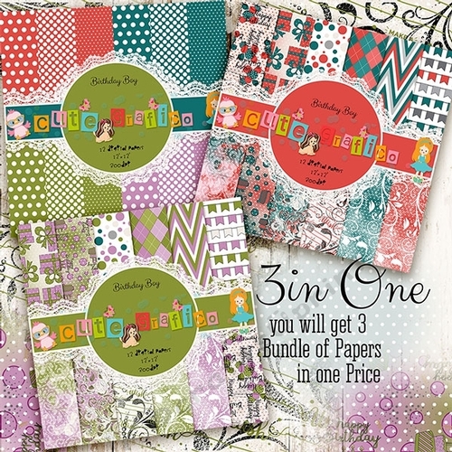65% OFF Birthday Boy Digital scrapbooking Papers for print