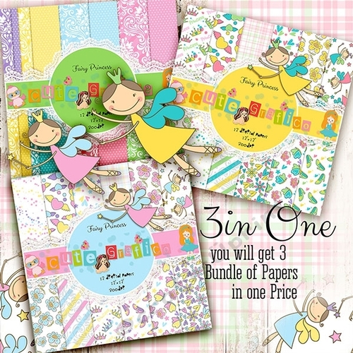 65% OFF Fairy Princess Digital Scrapbook Papers 