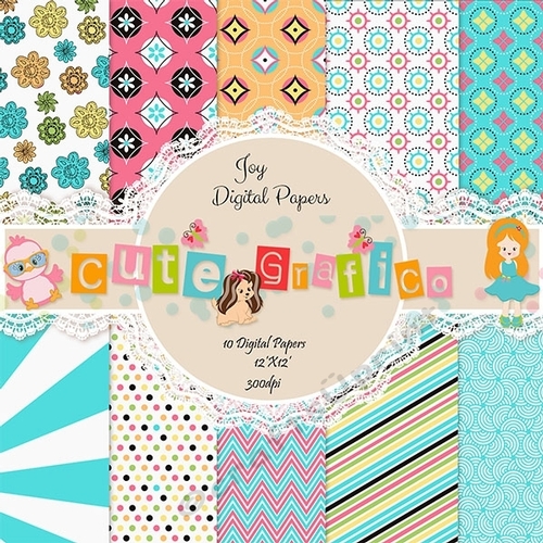 50% sale Joy Digital Papers , Printable Digital Papers ,Commercial use Digital Papers 