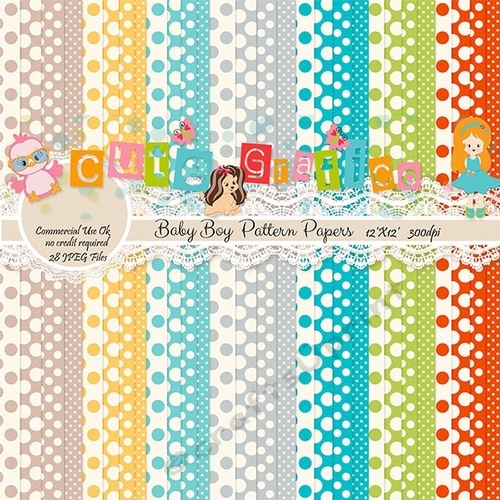 50 % Off Baby Boy Polka Dots Digital Paper Pack,Baby Boy Shower - Birthday - Pool Party - Printable 12x12 Scrapbooking Backgrounds,Baby Boy Polka Dots Pattern Papers 