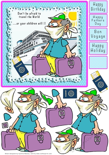Dont Be Afraid To Travel The World - Decoupage