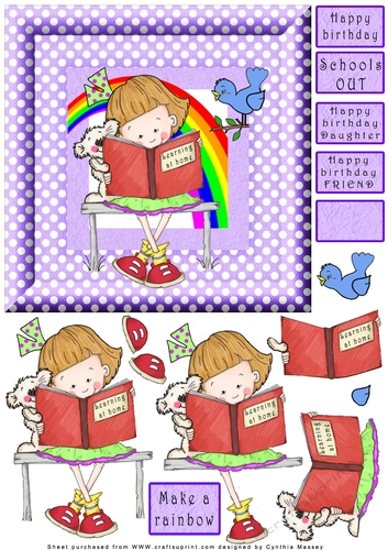 Schools Out - Learning At Home - Decoupage