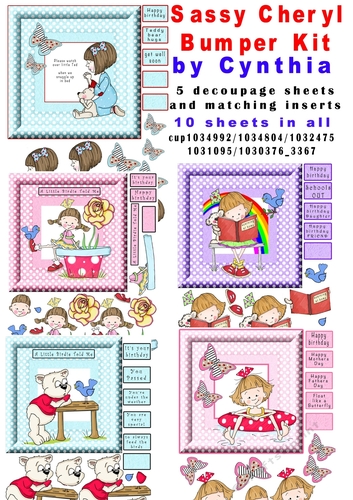Sassy Cheryl Cuties Decoupage Bumper Kit
