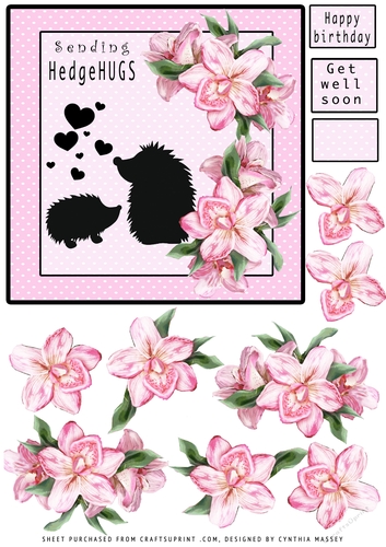 Sending HedgeHUGS - Decoupage