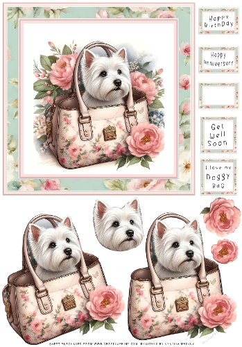 Cute Doggy Bag - Decoupage
