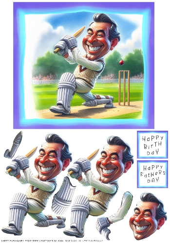 Happy Batsman - Decoupage