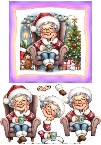 Christmas Chair Female - Decou[page