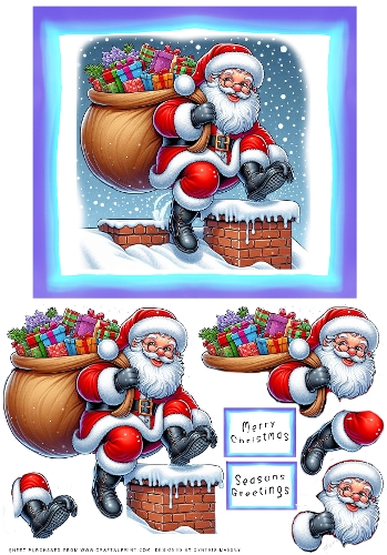 cup1404588_3367 - RoofTop Santa 3 - Decoupage