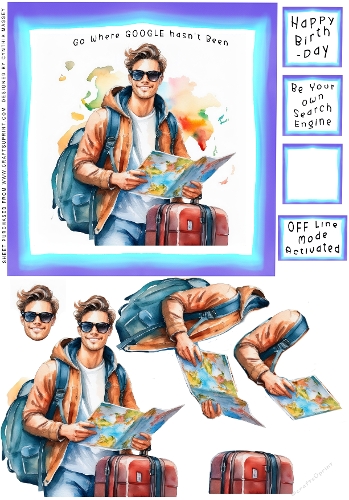 Go Where Google Hasnt Been - Decoupage