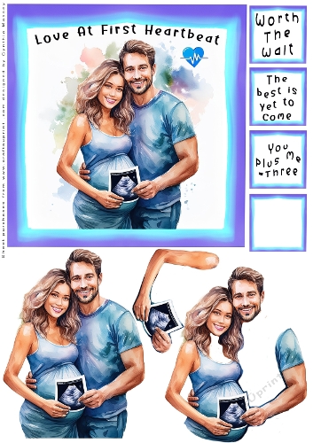 Love At First Heartbeat - Decoupage