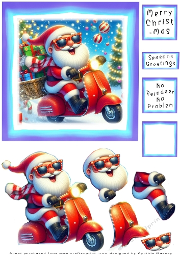 No Reindeer No Problem - Decoupage