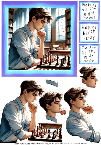 Chess-Master Of The Mid-Game - Decoupage