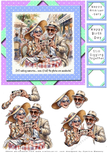 Still Giggling Together - Decoupage
