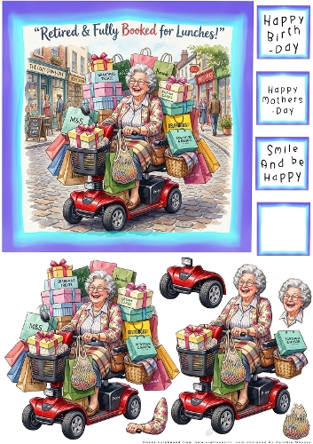 Retired And Fully booked for lunches - Decoupage