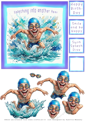 Swimming into another Year - Decoupage