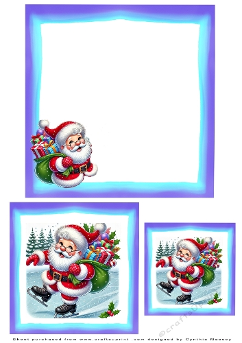 Santa On Ice - Insert