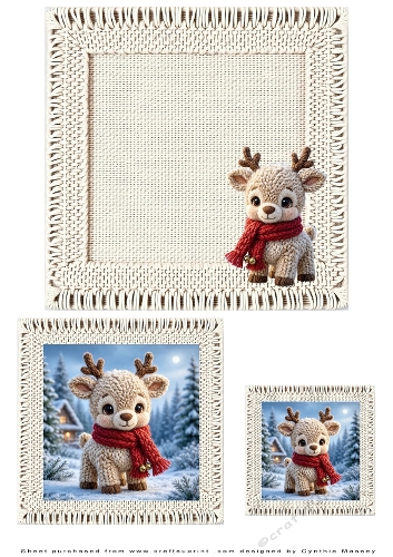 Knitted Reindeer 1 - Insert