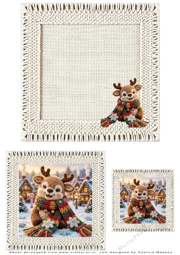 Knitted Reindeer 2 - Insert