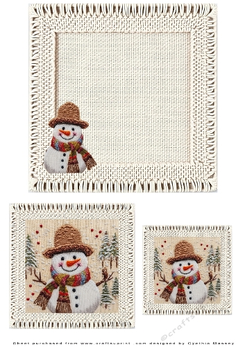 Knitted Snowman 2 - Insert