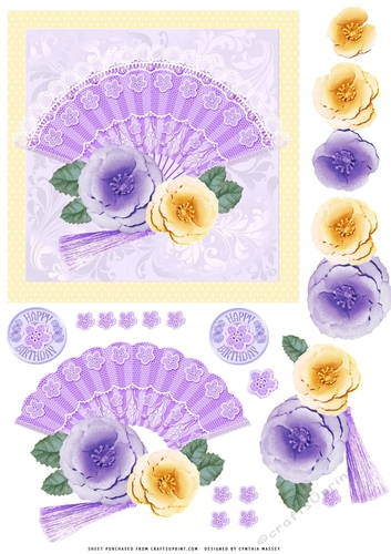 Pretty Flower Fan