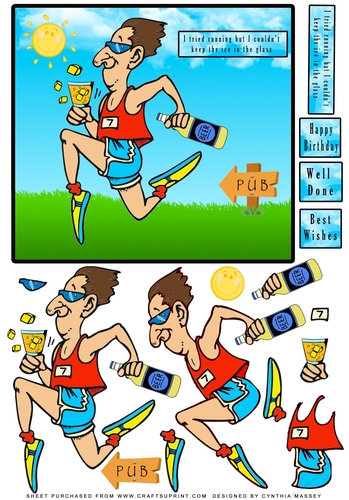 I Tried Running - decoupage