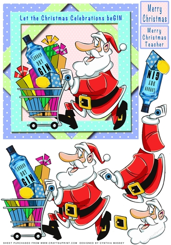 Let the Christmas celebrations beGIN - Decoupage