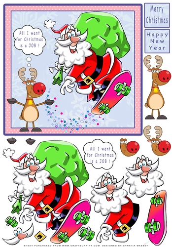 All I want for Christmas is a JOB - decoupage
