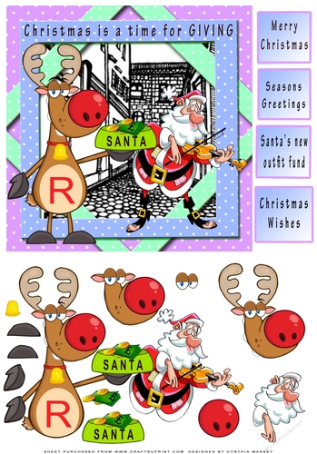 Christmas is a time for GIVING - decoupage